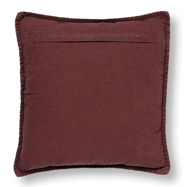 Dutch Decor - BOWIE - Sierkussen van gewassen katoen Merlot 45x45 cm - rood