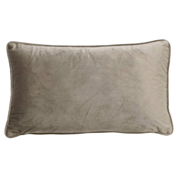 Dutch Decor - FINN - Sierkussen 30x50 cm - velvet - lendekussen - Driftwood - taupe