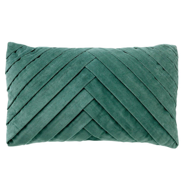 Dutch Decor - FEMM – Sierkussen 30x50 cm - velvet - effen kleur - Sagebrush Green - groen