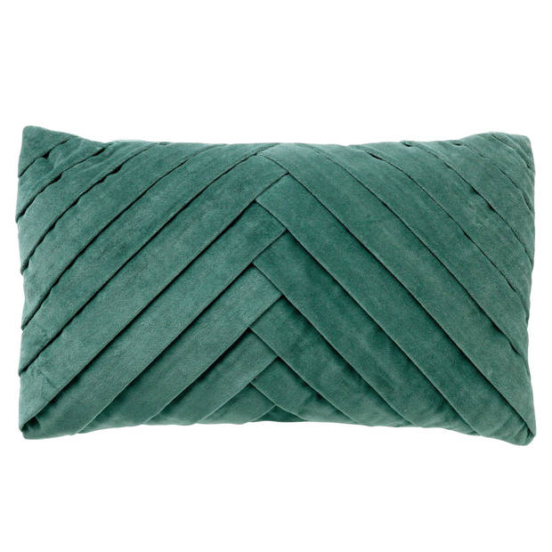 Dutch Decor - FEMM – Kussenhoes 30x50 cm - velvet - effen kleur - Sagebrush Green - groen