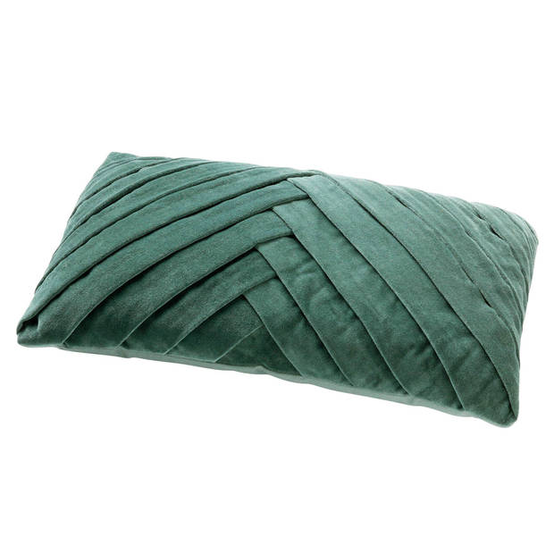 Dutch Decor - FEMM – Kussenhoes 30x50 cm - velvet - effen kleur - Sagebrush Green - groen