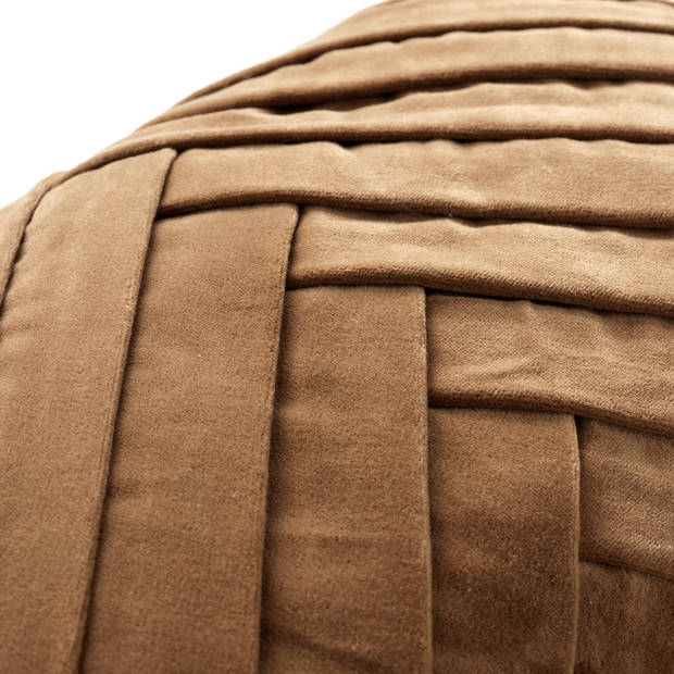 Dutch Decor - FEMM – Kussenhoes 30x50 cm - velvet - effen kleur - Tobacco Brown - bruin