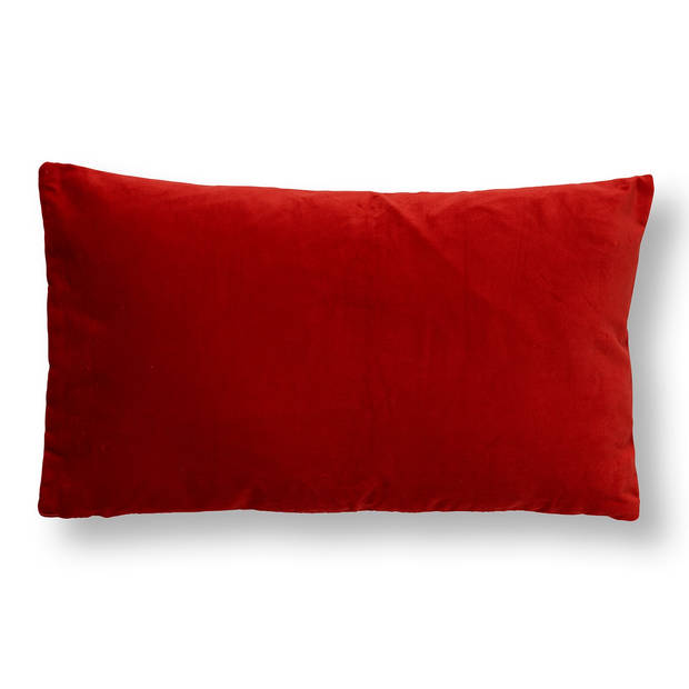 Dutch Decor - PIPPA - Kussenhoes velvet 30x50 cm - Aurora Red - rood