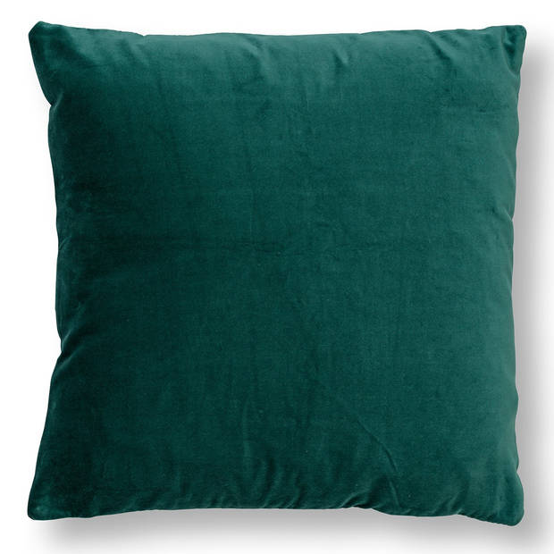 Dutch Decor - PEMM - Sierkussen velvet 45x45 cm - sagebrush green - groen - roze strepen - color blocking