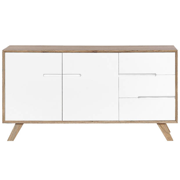 Beliani FORESTER - Sideboard-Lichte houtkleur-MDF