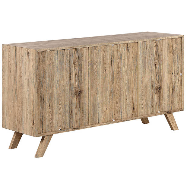 Beliani FORESTER - Sideboard-Lichte houtkleur-MDF