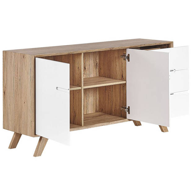 Beliani FORESTER - Sideboard-Lichte houtkleur-MDF