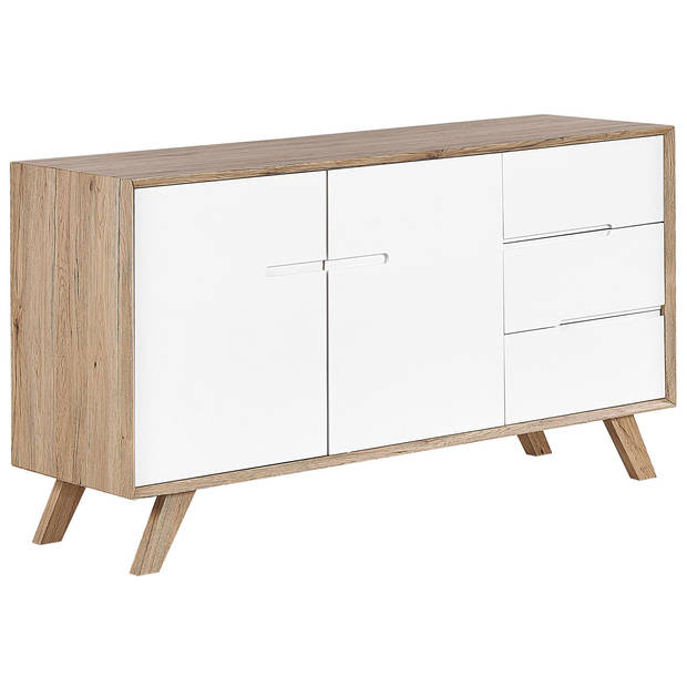 Beliani FORESTER - Sideboard-Lichte houtkleur-MDF