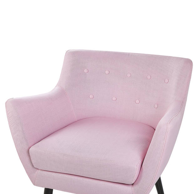 Beliani DRAMMEN - Fauteuil-Roze-Polyester