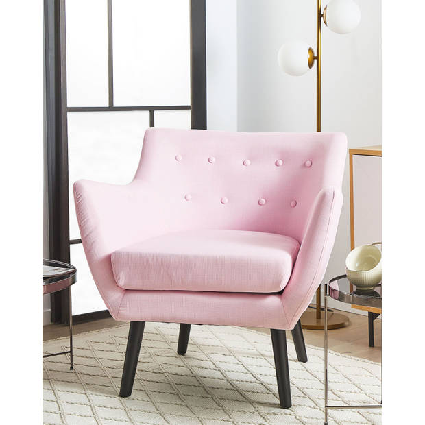 Beliani DRAMMEN - Fauteuil-Roze-Polyester