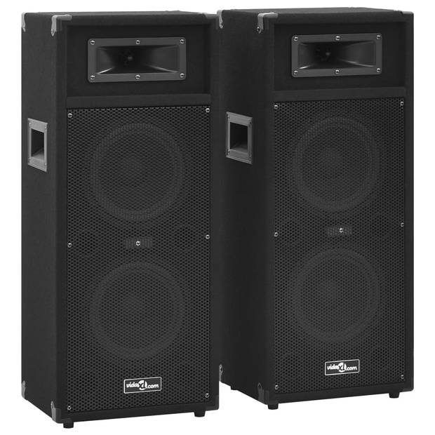 vidaXL Hifi-podiumluidsprekers 2 st passief professioneel 1000 W zwart