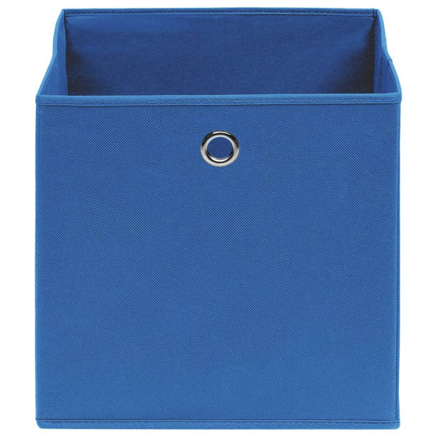 vidaXL Opbergboxen 4 st 32x32x32 cm stof blauw