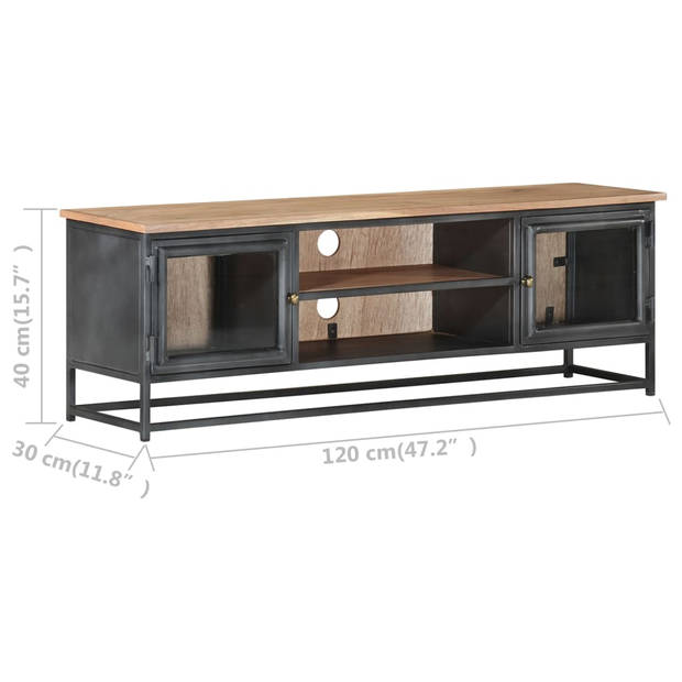 The Living Store TV-kast Houten - 120 x 30 x 40 cm - Massief Acaciahout