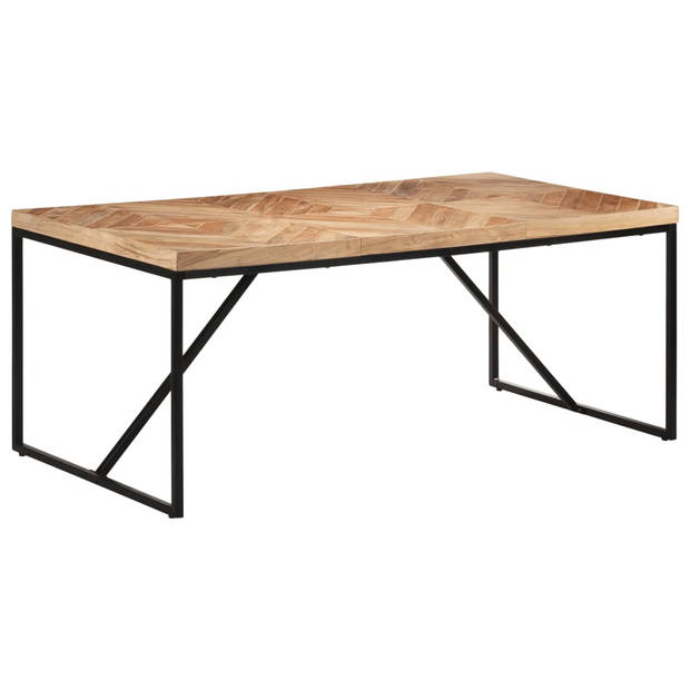 vidaXL Eettafel 180x90x76 cm massief acaciahout en mangohout