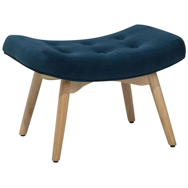 Beliani VEJLE - Fauteuil-Blauw-Fluweel