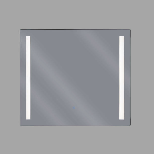 Beliani LIRAC - Badkamerspiegel-Zilver-Glas