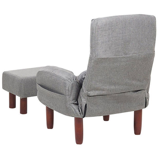 Beliani OLAND - Fauteuil-Grijs-Polyester