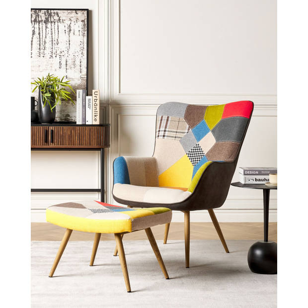 Beliani VEJLE - Fauteuil-Multicolor-Polyester