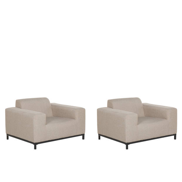 Beliani ROVIGO - Fauteuil-Beige-Polyester