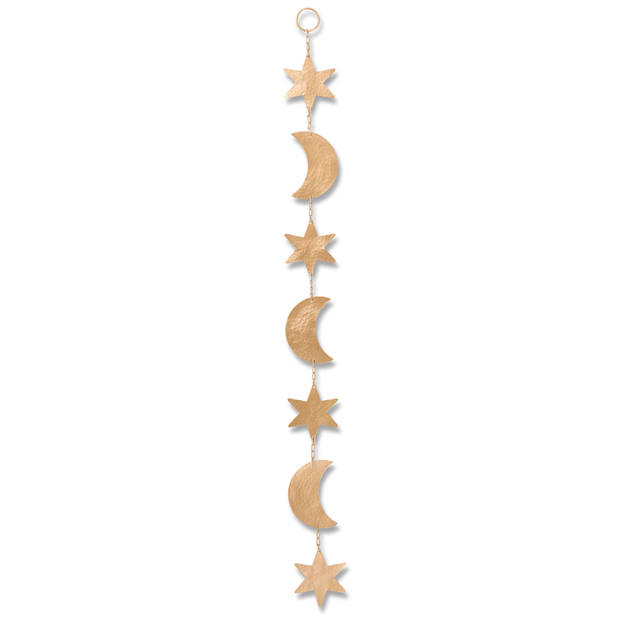 Blokker decoratiehanger Maan - goud - 65 cm