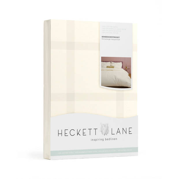 Heckett Lane Dekbedovertrek Katoen Satijn Diamant - off white 240x200/220cm