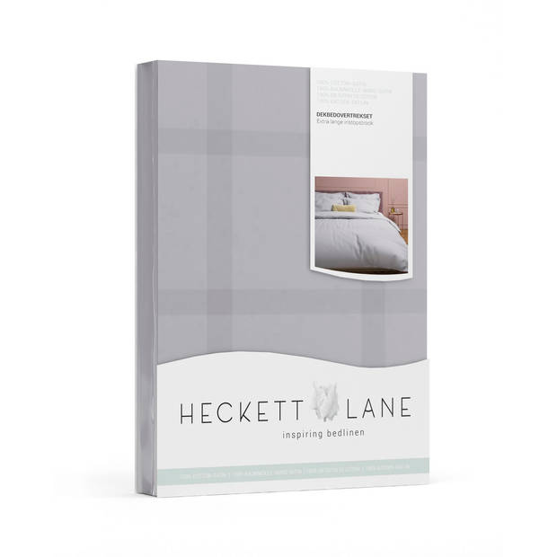 Heckett Lane Dekbedovertrek Katoen Satijn Diamant - glacier grey 200x200/220cm