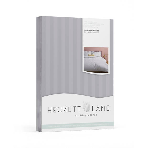 Heckett Lane Dekbedovertrek Katoen Satijn Diamant - glacier grey 140x200/220cm