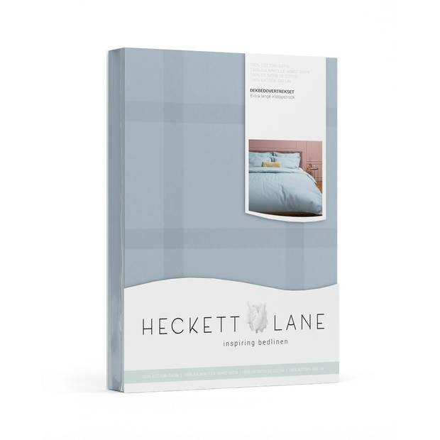 Heckett Lane Dekbedovertrek Katoen Satijn Diamant - colonial blue 240x200/220cm