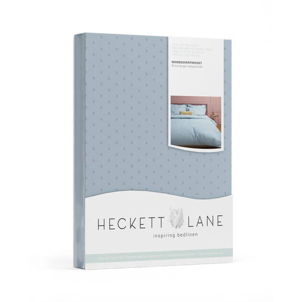 Heckett Lane Dekbedovertrek Katoen Satijn Punto - colonial blue 200x200/220cm