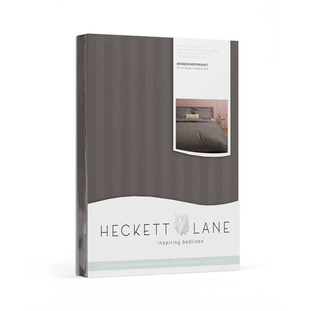 Heckett & Lane dekbedovertrek Banda - Classic Antraciet - Lits-jumeaux 240x200/220 cm