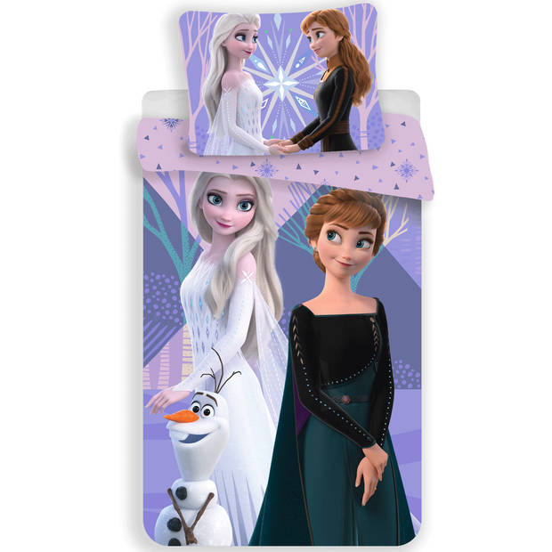 Disney Frozen Dekbedovertrek Family - Eenpersoons - 140 x 200 cm - Katoen