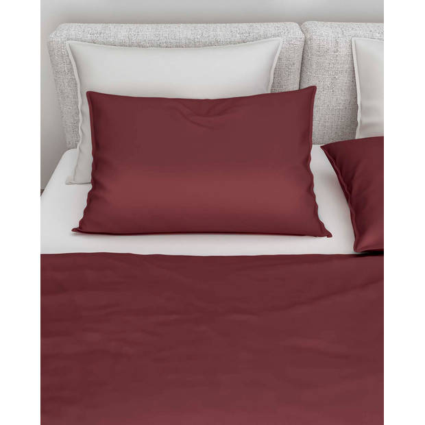 Zo Home Satinado Dekbedovertrekset Uni Katoen Satijn - spicy red 240x200/220cm