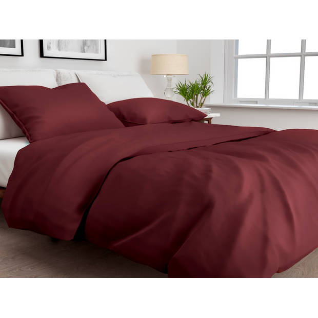 Zo Home Satinado Dekbedovertrekset Uni Katoen Satijn - spicy red 240x200/220cm