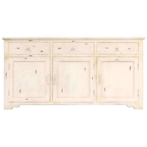 vidaXL Dressoir 160x40x80 cm massief mangohout wit