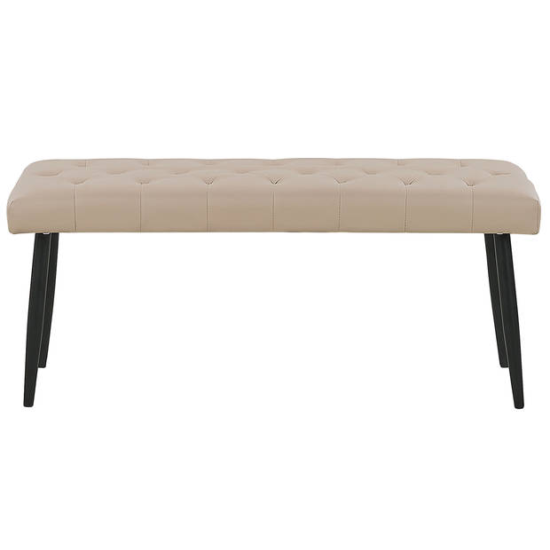 Beliani ESSONNE - Hocker-Beige-Kunstleer