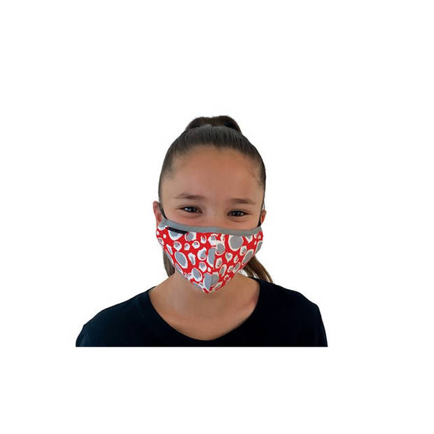 DreamBaby gezichtsmasker of mondkapje voor kinderen Grijs Rood 2 stuks