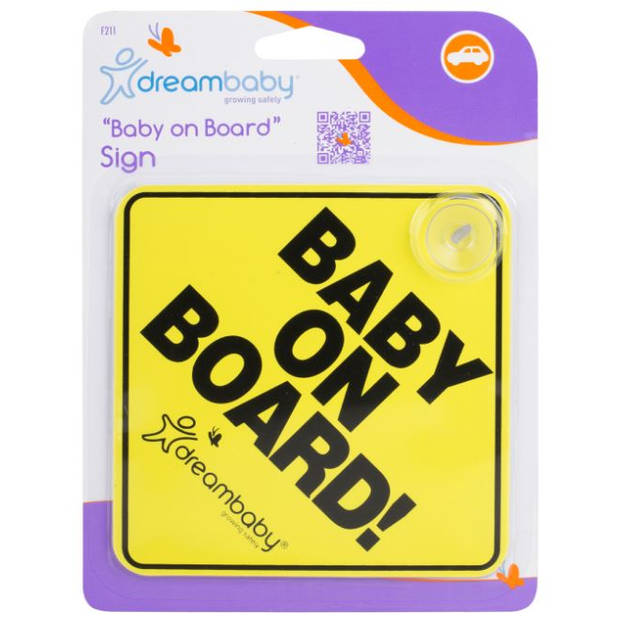 Dreambaby BABY ON BOARD zelfklevende plaatje voor in de auto