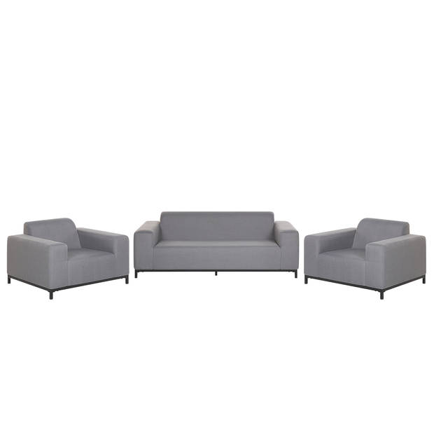 Beliani ROVIGO - Loungeset-Grijs-Polyester