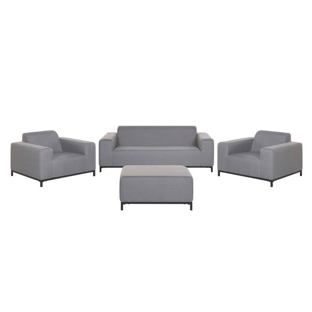 Beliani ROVIGO - Loungeset-Grijs-Polyester