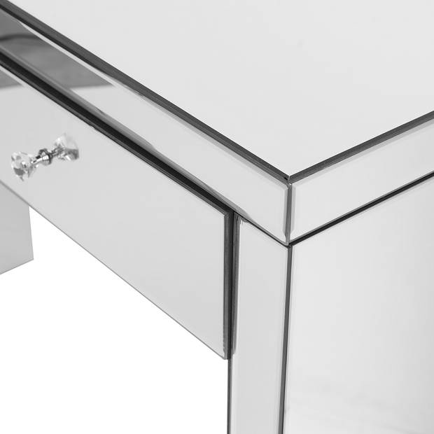 Beliani MARLE - Kaptafel-Zilver-Glas