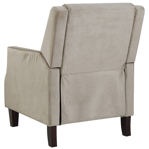 Beliani EGERSUND - TV-fauteuil-Beige-Fluweel