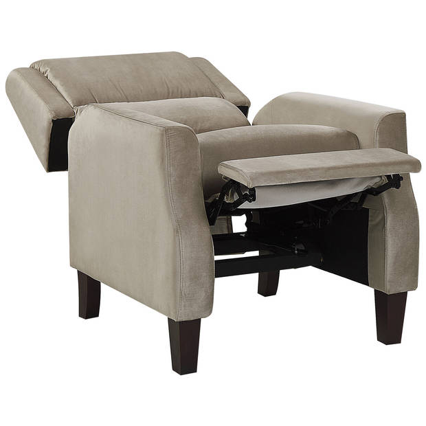 Beliani EGERSUND - TV-fauteuil-Beige-Fluweel