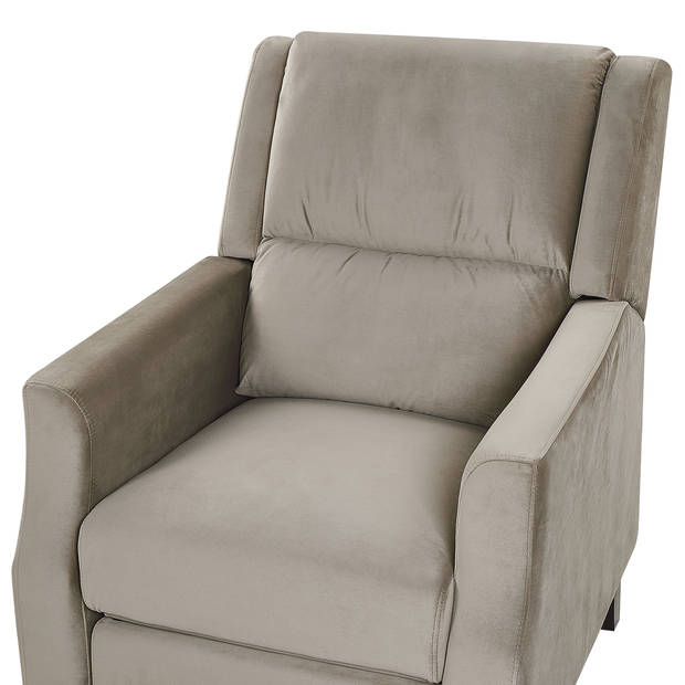 Beliani EGERSUND - TV-fauteuil-Beige-Fluweel