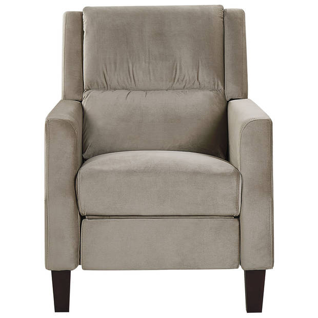 Beliani EGERSUND - TV-fauteuil-Beige-Fluweel