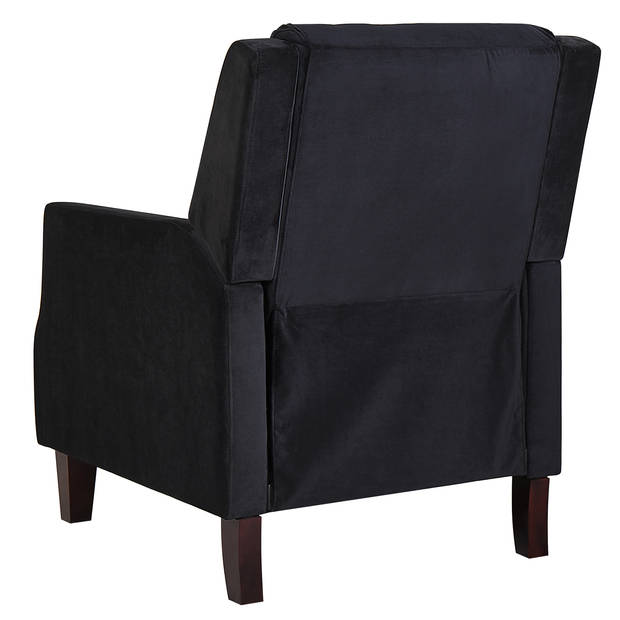 Beliani EGERSUND - TV-fauteuil-Zwart-Fluweel