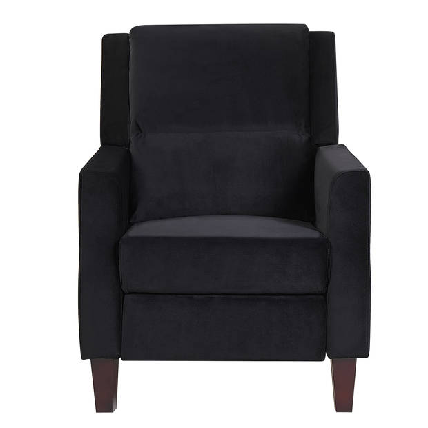 Beliani EGERSUND - TV-fauteuil-Zwart-Fluweel