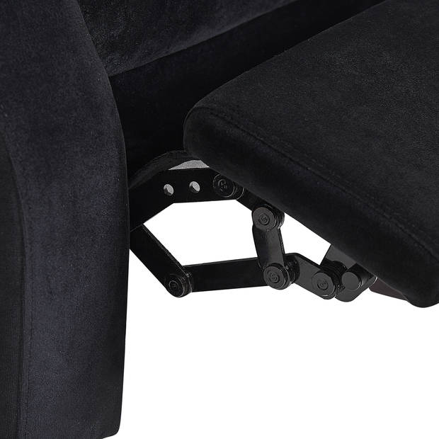 Beliani EGERSUND - TV-fauteuil-Zwart-Fluweel