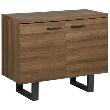 Beliani TIMBER - Sideboard-Donkere houtkleur-MDF