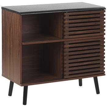 Beliani PERTH - Sideboard-Donkere houtkleur-MDF