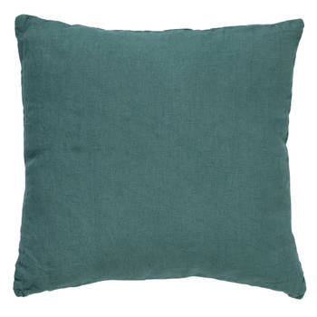Dutch Decor - LINN - Sierkussen 45x45 cm - 100% linnen - effen kleur - Sagebrush Green - groen